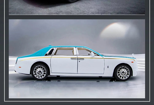 Planet Gates 1:24 RR Phantom Model Zinc Alloy Pull Back Diecast Toy Cars with Sound and Light for Kids Boy Girl Gift