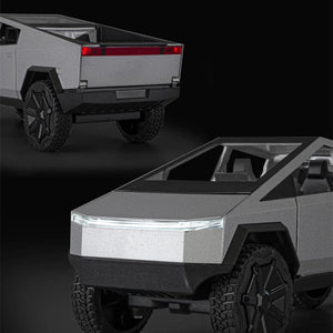 Planet Gates 1/24 Tesla Cybertruck Pickup Alloy Car Model Diecasts Metal Toy Off-road Vehicles Car Model Simulation Sound and Light Kids Gift