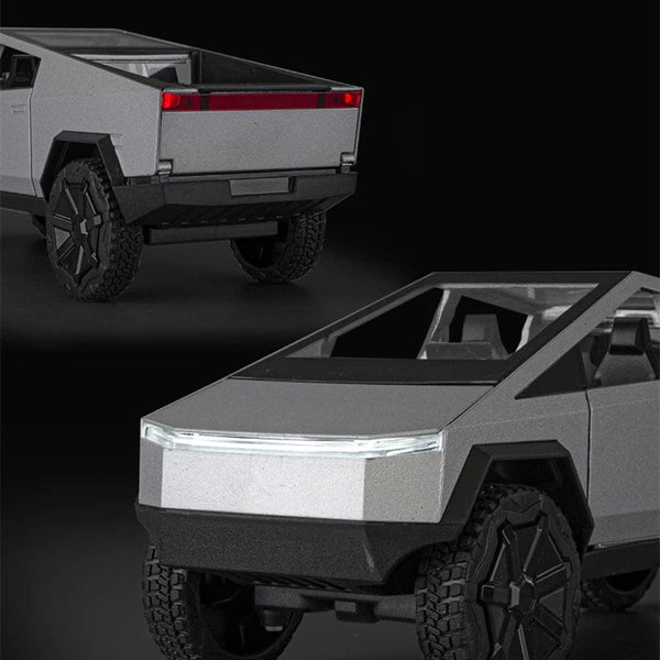 Planet Gates 1/24 Tesla Cybertruck Pickup Alloy Car Model Diecasts Metal Toy Off-road Vehicles Car Model Simulation Sound and Light Kids Gift