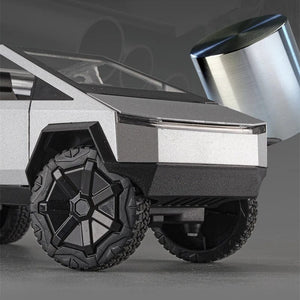 Planet Gates 1/24 Tesla Cybertruck Pickup Alloy Car Model Diecasts Metal Toy Off-road Vehicles Car Model Simulation Sound and Light Kids Gift