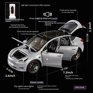 Planet Gates 1:24 Toy Cars Model Y Pull Back Vehicles Diecast Car Model Car Toys for Boys and Girls 3 to 12 Years Old Black