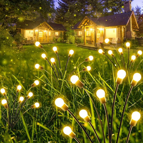 Planet Gates 1/2pack Solar Firefly Garden Lights, 16LEDS Solar Outdoor Swaying Lights By Wind, Warm White Waterproof Solar Powered Garden Decorative Lights For Yard Patio Pathway Landscape