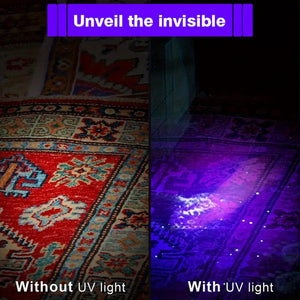 Planet Gates 1/2pcs 395nm UV Black Light Flashlight, Small Portable Pocket Pen Lightsfor Leak, Pet Urine, Hotel Inspection, Dry Stain And Dye Detector Ultraviolet Invisible Ink Torch, Ore Moneyscorpion Detection Lamp