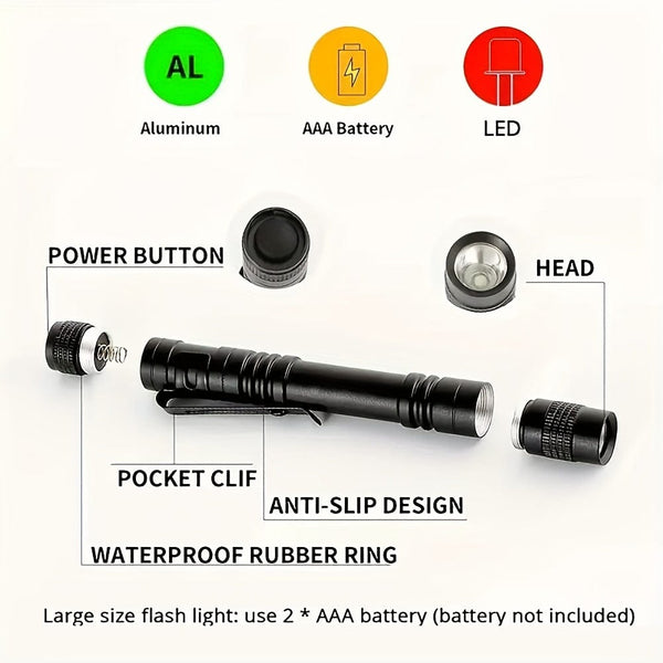 Planet Gates 1/2pcs 395nm UV Black Light Flashlight, Small Portable Pocket Pen Lightsfor Leak, Pet Urine, Hotel Inspection, Dry Stain And Dye Detector Ultraviolet Invisible Ink Torch, Ore Moneyscorpion Detection Lamp