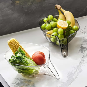 Planet Gates 1/2pcs, Drain Basket, Drainage Basket, Multifunctional Plastic Draining Bowl, Household Kitchen Food Drainer, Vegetable Washing Basin, Fruit Plate, Strainer Basket With Funnel For Vegetables, Pasta.