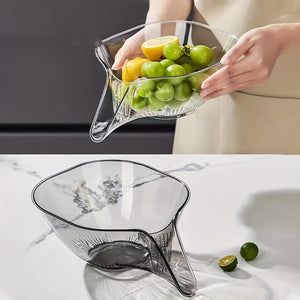 Planet Gates 1/2pcs, Drain Basket, Drainage Basket, Multifunctional Plastic Draining Bowl, Household Kitchen Food Drainer, Vegetable Washing Basin, Fruit Plate, Strainer Basket With Funnel For Vegetables, Pasta.
