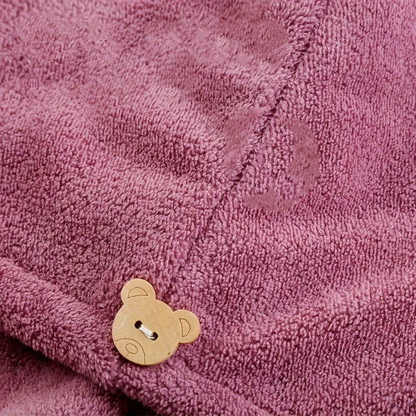 Planet Gates 1/2pcs Hair Towel With Button, Soft Hair Drying Cap, Hair Towel With Embroidery For Bathroom, Super Absorbent Hair Wrap Towel, Shower Cap For Women, Bathroom Supplies, Bathroom Accessories