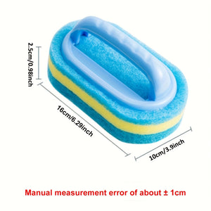 Planet Gates 1/2pcs Handled Bathtub Scrubber, Sponge Brush, Soft Magic Sponge Eraser Bathtub Ceramic Tile Cleaner, Kitchen Pool Scrub Cleaning Brush, Strong Scouring Pads Scrubbers, Dish Washing Abrasive Pads Brush, Tea Towel