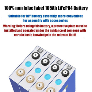 Planet Gates 1-2PCS LiitoKala 3.2v 105Ah 30Ah 50Ah LifePo4 battery high drain for diy 12V Solar Inverter Electric Vehicle c oach golf cart