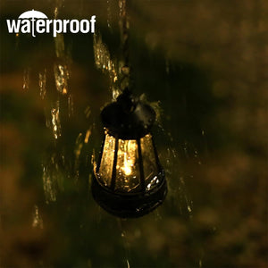 Planet Gates 1/2pcs Solar Outdoor Hanging Lights, Solar Lantern, Retro Solar Lights, 10 Lumens Warm White Waterproof LED Lanterns, For Outdoor DIY Fairy Garden Courtyard Decor