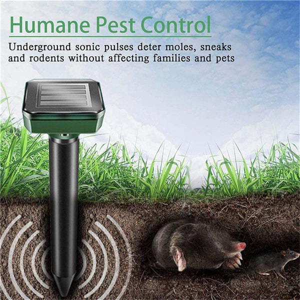 Planet Gates 1/2pcs, Ultrasonic Solar Pest Repeller Motion Sensor Repellent Waterproof Garden Farm Animals Insect Mole Birds Snake (10m/20m/50m)