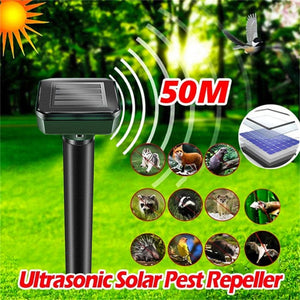 Planet Gates 1/2pcs, Ultrasonic Solar Pest Repeller Motion Sensor Repellent Waterproof Garden Farm Animals Insect Mole Birds Snake (10m/20m/50m)