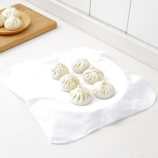 Planet Gates 1/3/5/10pcs Steamer Cloth, Steaming Pad, Non-Stick Steamer Pad, For Steaming Natural Vegetable, Seafood, Eggs, Buns, Dumplings, Round Drawer Cloth, Steaming Baguette, Household Cage Pad, Cotton Gauze Steaming Cloth,