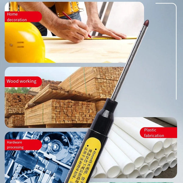 Planet Gates 1/3/6pcs 45mm Multi-purpose Long Head Markers Pen Deep Hole Marker Pens for Woodworking Tile Decoration Red/Black/Blue Ink