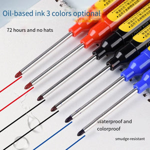 Planet Gates 1/3/6pcs 45mm Multi-purpose Long Head Markers Pen Deep Hole Marker Pens for Woodworking Tile Decoration Red/Black/Blue Ink