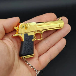 Planet Gates 1:3 Solid Wood Handle 1911 Metal Keychain Model Toy Gun Miniature Alloy Pistol Collection Toy Gift Pendant