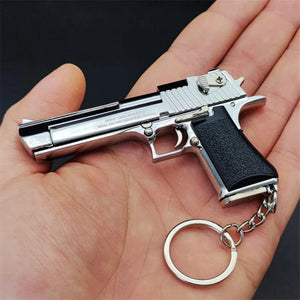 Planet Gates 1:3 Solid Wood Handle 1911 Metal Keychain Model Toy Gun Miniature Alloy Pistol Collection Toy Gift Pendant