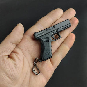 Planet Gates 1:3 Solid Wood Handle 1911 Metal Keychain Model Toy Gun Miniature Alloy Pistol Collection Toy Gift Pendant