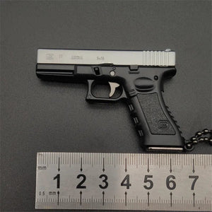 Planet Gates 1:3 Solid Wood Handle 1911 Metal Keychain Model Toy Gun Miniature Alloy Pistol Collection Toy Gift Pendant