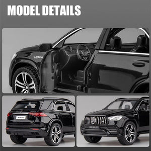 Planet Gates 1:32 GLE 63S SUV Alloy Car Model Diecast Metal Toy Vehicles Car Model High Simulation Sound and Light Collection Childrens Gift