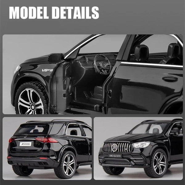 Planet Gates 1:32 GLE 63S SUV Alloy Car Model Diecast Metal Toy Vehicles Car Model High Simulation Sound and Light Collection Childrens Gift