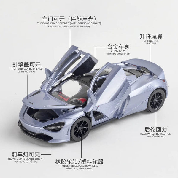 Planet Gates 1:32 Mclaren 720S Model Alloy Sports Car Limited Edition Metal Car Model Collection Toy Car Children's Birthday Gift A285