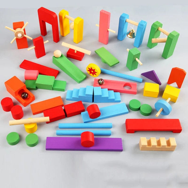 Planet Gates 1-32 Montessori Wooden Toy Domino Institution Accessories Organ Blocks Set Hand-Eye Coordination Dominoes Games Kids Educational Toy
