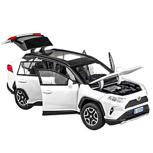 Planet Gates 1:32 RAV4 SUV 2023 Alloy Die Cast Toy Car Model Sound and Light Pull Back Children's Toy Collectibles Birthday gift