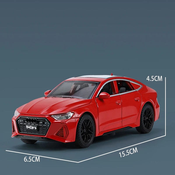 Planet Gates 1:32 RS7 Sportback Alloy Car Model Diecast Metal Sound Light Simulation Vehicle Collection Toy Gift for Kid Pull Back  One Piece