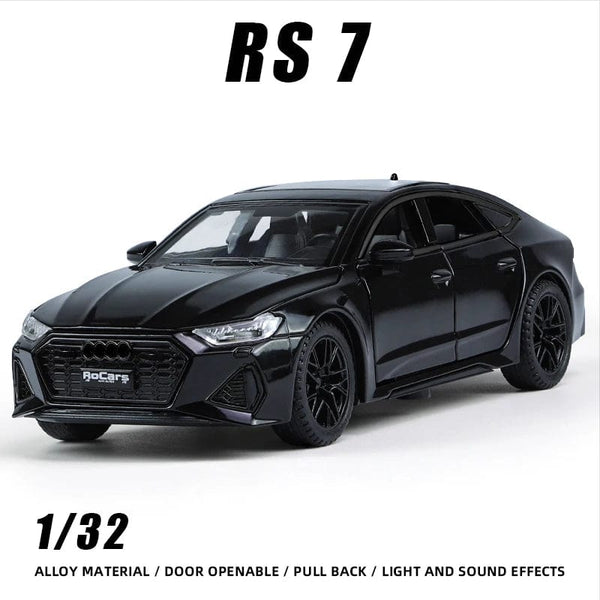 Planet Gates 1:32 RS7 Sportback Alloy Car Model Diecast Metal Sound Light Simulation Vehicle Collection Toy Gift for Kid Pull Back  One Piece