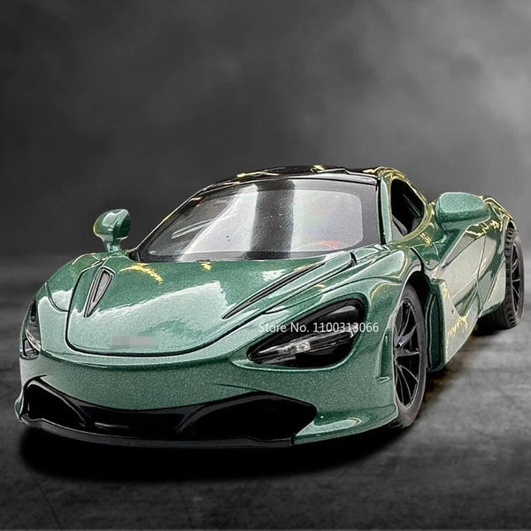 Planet Gates 1/32 Scale 720S Alloy Sports Cars Model Diecasts Toys Metal Vehicles Model with Sound Light Doors Can Be Opened Car for Boy Gift
