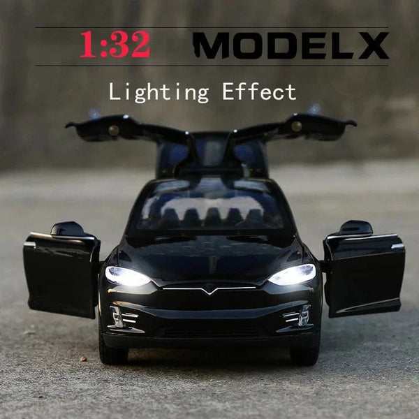 Planet Gates 1:32 Simulation MODEL X Alloy Car Model Diecasts & Toy Vehicles Decoration Sound Light Kid Toys For Children Christmas Gifts Boy