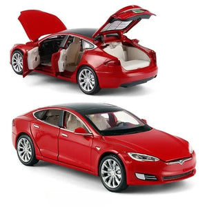 Planet Gates 1:32 Tesla Model S 100D Model X 90D Toy Car Model Diecast Alloy Metal Sound & Light Pull Back Collection Gift For Boy Kid