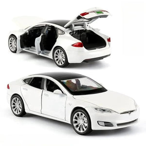 Planet Gates 1:32 Tesla Model S 100D Model X 90D Toy Car Model Diecast Alloy Metal Sound & Light Pull Back Collection Gift For Boy Kid
