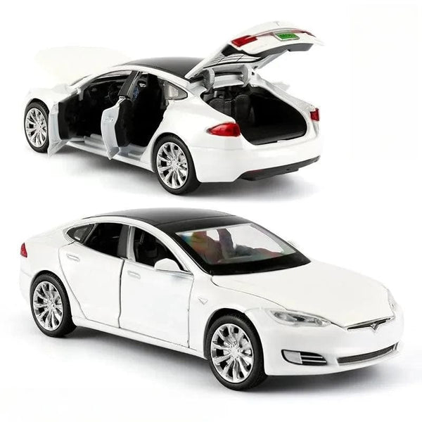 Planet Gates 1:32 Tesla Model S 100D Model X 90D Toy Car Model Diecast Alloy Metal Sound & Light Pull Back Collection Gift For Boy Kid