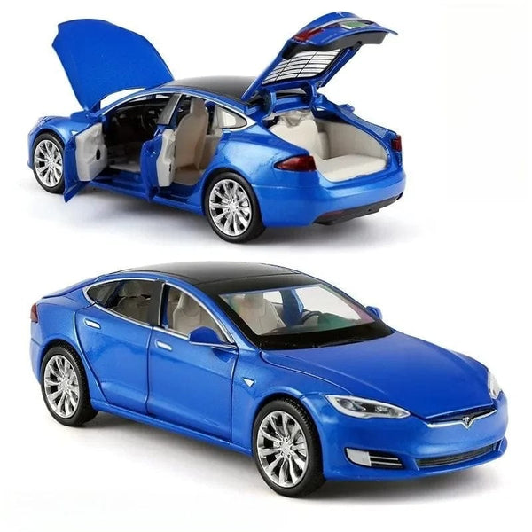 Planet Gates 1:32 Tesla Model S 100D Model X 90D Toy Car Model Diecast Alloy Metal Sound & Light Pull Back Collection Gift For Boy Kid