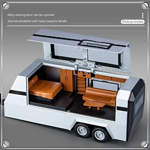 Planet Gates 1:32 Toy Trucks for Boys Cybertruck Model Silver Pickup Truck Diecast Metal Toy Cars with Sound and Light for Kids Age 3 Year