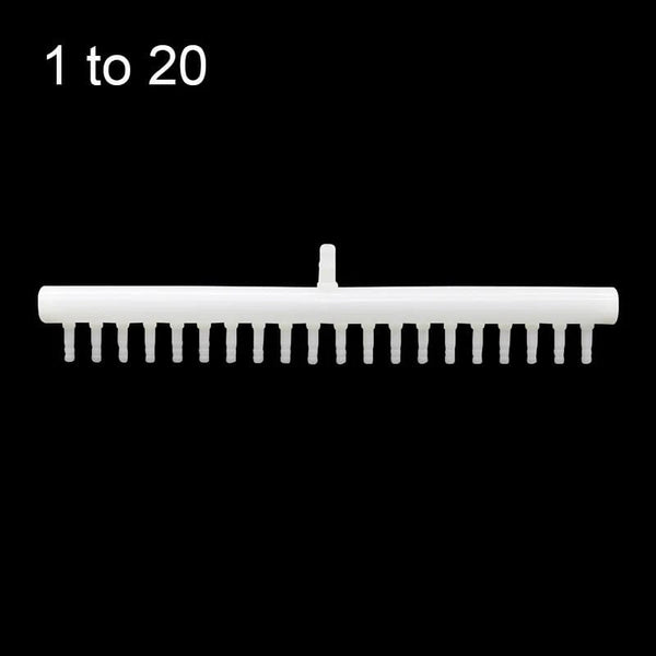 Planet Gates 1/4'' / 1 to 20 8mm Intake to 4mm Outlet Hose Splitter Fish Tank Fittings Garden Hose Connector Withstand High Temperature Aquarium Joint  1 Pc