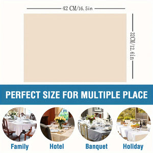 Planet Gates 1/4/6pcs Place Mats, Polyester Placemats Set, Abstract Cow & Yellow Sunflowers Design Placemat, Farmhouse Style Dining Table Mats, For Family, Hotel, Banquet, Holiday, Floral Kitchen Decor, Home Supplies