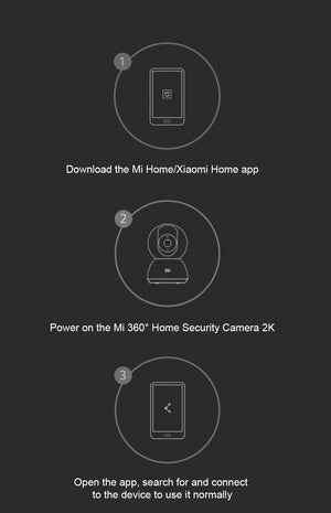 Planet Gates 1/4" / EU Plug Xiaomi 360° Smart Home Security Camera Mi PTZ 2K Webcam 1296P 3 Megapixel AI Human Detection Night Vision Webcam Work With Mijia