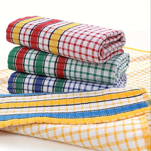 Planet Gates 1/4pcs Large Kitchen Dish Towel, Absorbent Super Soft Cotton Dish Cloth, Bright Color Tea/Bar Towel For Washing Drying Dish And Home