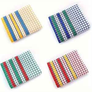 Planet Gates 1/4pcs Large Kitchen Dish Towel, Absorbent Super Soft Cotton Dish Cloth, Bright Color Tea/Bar Towel For Washing Drying Dish And Home