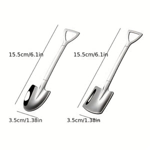 Planet Gates 1/4pcs Stainless Steel Spoon, Spade Spoon, Dessert Spoon, Fruit Spoon, Iced Tea Spoon, Coffee Mixing Spoon, Jam Spoon, Ice Cream Spoon, Salad Spoon, Dressing Spoon, Specialty Spoon, Kitchen Utensils, Hotel Utensils