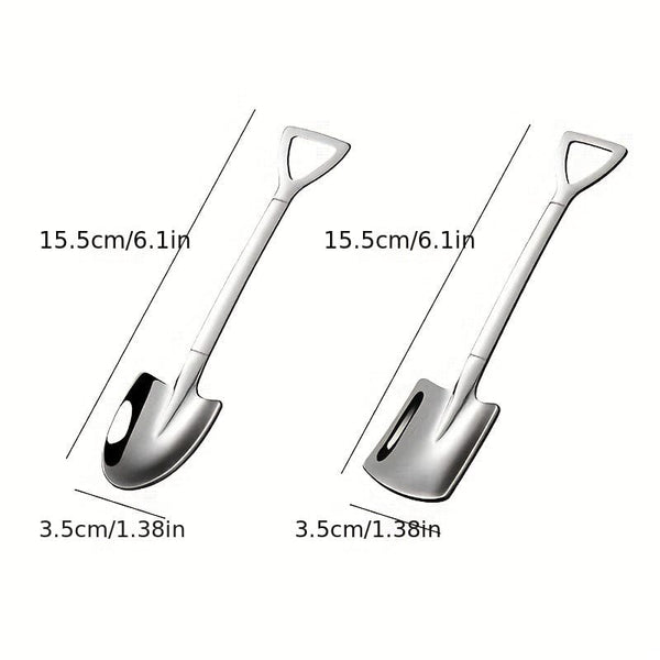 Planet Gates 1/4pcs Stainless Steel Spoon, Spade Spoon, Dessert Spoon, Fruit Spoon, Iced Tea Spoon, Coffee Mixing Spoon, Jam Spoon, Ice Cream Spoon, Salad Spoon, Dressing Spoon, Specialty Spoon, Kitchen Utensils, Hotel Utensils