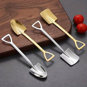 Planet Gates 1/4pcs Stainless Steel Spoon, Spade Spoon, Dessert Spoon, Fruit Spoon, Iced Tea Spoon, Coffee Mixing Spoon, Jam Spoon, Ice Cream Spoon, Salad Spoon, Dressing Spoon, Specialty Spoon, Kitchen Utensils, Hotel Utensils