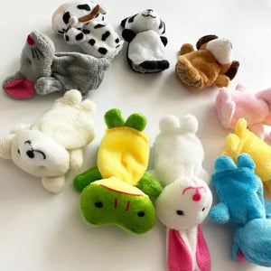 Planet Gates 1/5/10pcs Cartoon Biological Animal Finger Puppet Storytelling Hand Puppet Plush Toys Baby Favor Dolls Funny Kids Christmas Gift