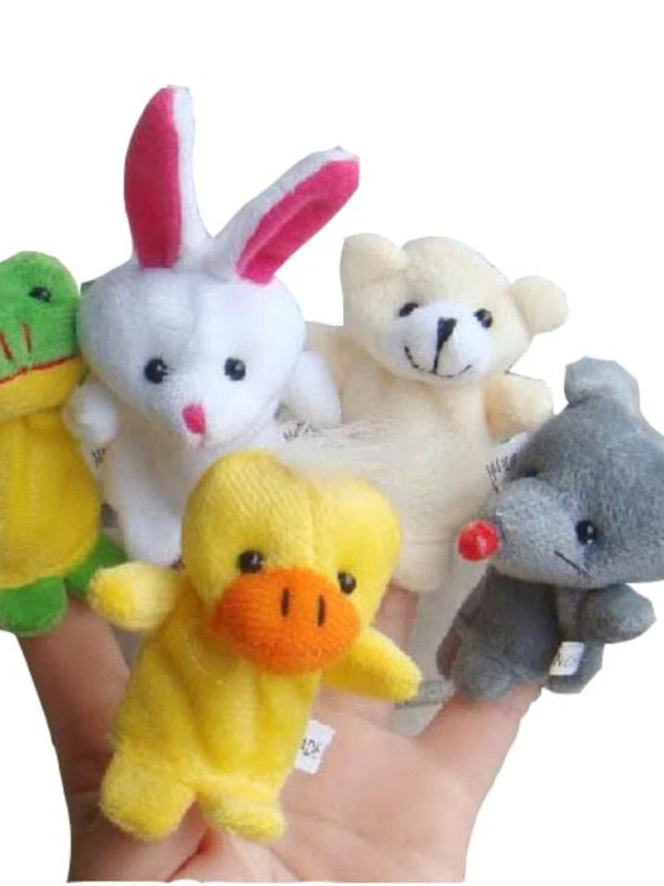 Planet Gates 1/5/10pcs Cartoon Biological Animal Finger Puppet Storytelling Hand Puppet Plush Toys Baby Favor Dolls Funny Kids Christmas Gift