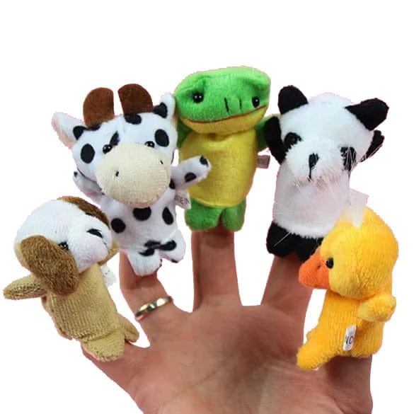 Planet Gates 1/5/10pcs Cartoon Biological Animal Finger Puppet Storytelling Hand Puppet Plush Toys Baby Favor Dolls Funny Kids Christmas Gift