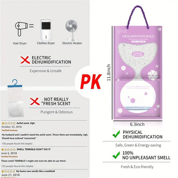 Planet Gates 1/5/20pcs Dehumidifying Bag Mildew-proof Moisture-proof Agent Desiccant Household Hanging Moisture-absorbing Bag Wardrobe Dehumidifier Hanging Moisture-absorbing Bag Bag Household Dormitory Student Moisture-