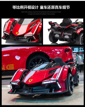 Planet Gates 1-5-Year-Old Rechargable Children's Electric Toy Four-Wheel Remote Control Ride On Car For Boys And Girls